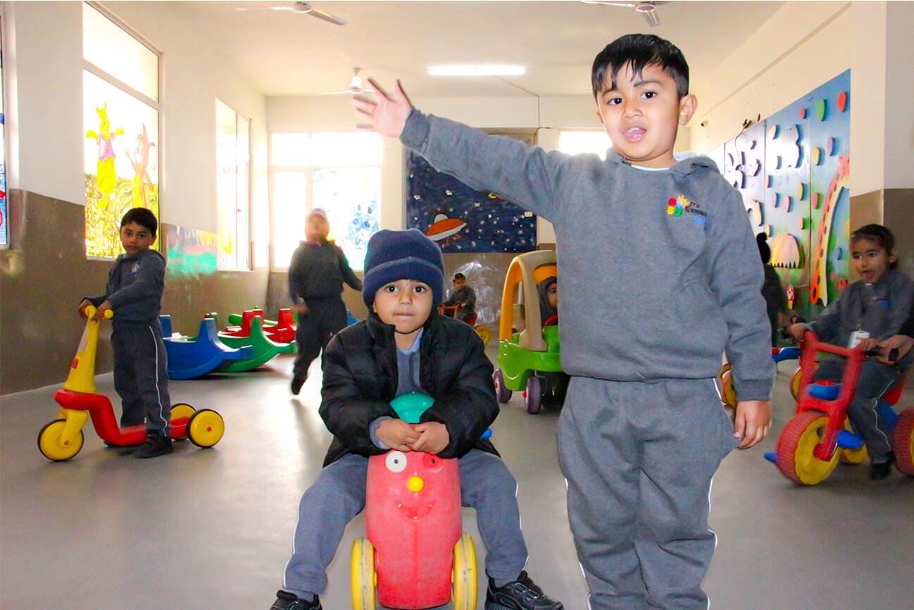 Children at play in the day care room